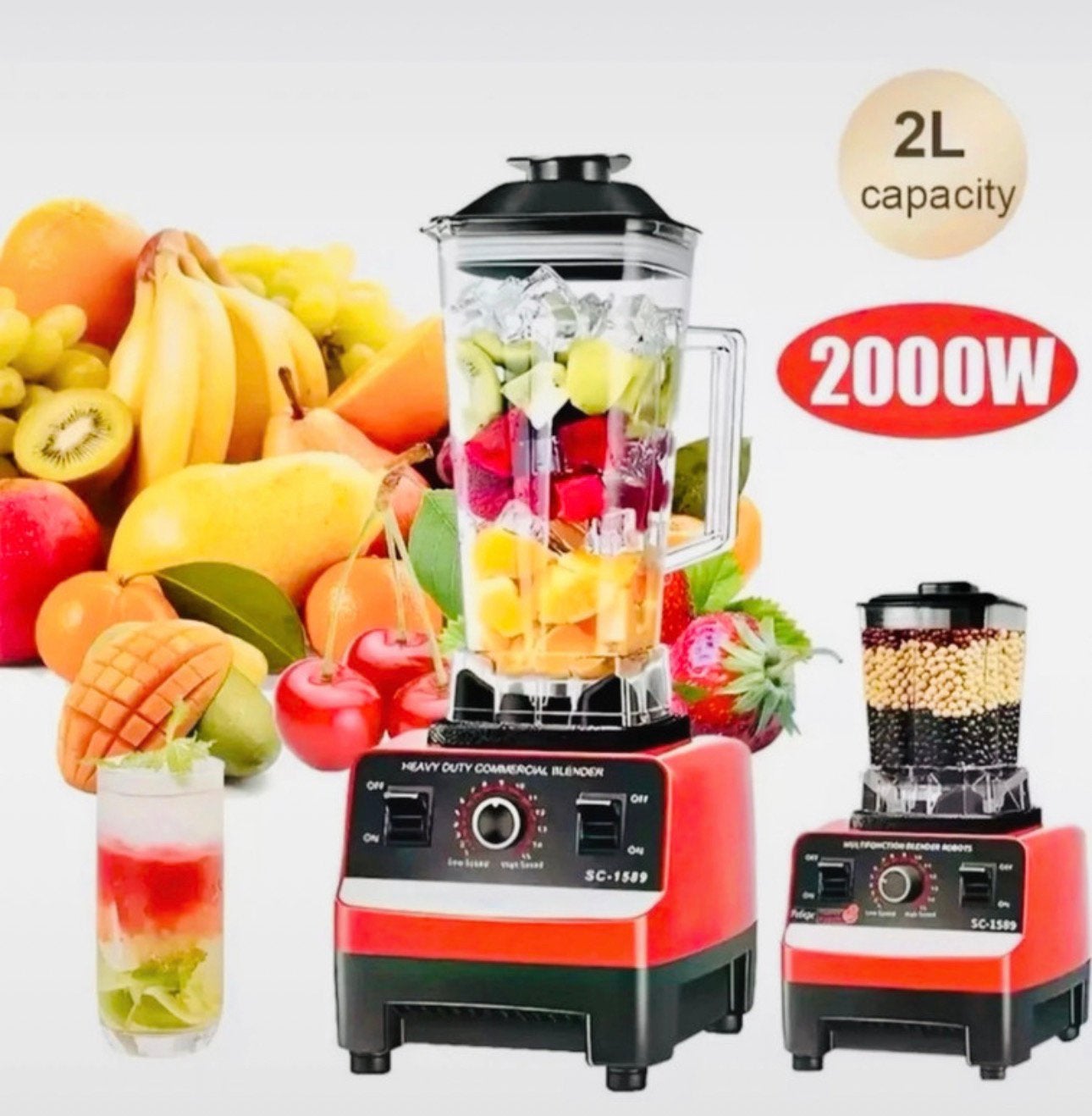 Blender SilverCrest 2000W mixeur puissant cuisine, Ophalen of Verzenden, Nieuw