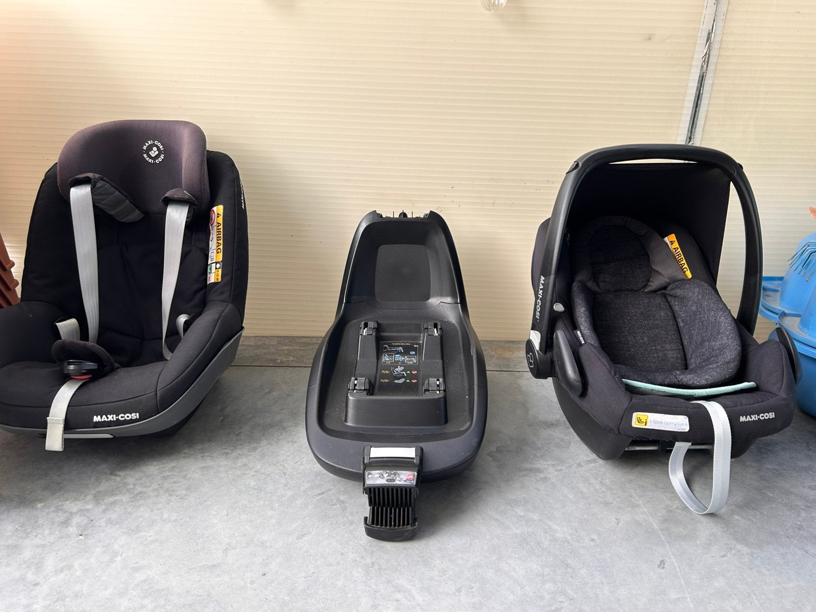 Isofix + maxicosi + stoel 0-15m, Ophalen, Verstelbare rugleuning, Gebruikt, Isofix