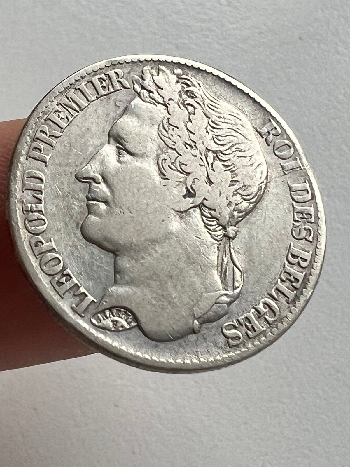 1 Franc Belgique 1844 * Léopold I, Enlèvement