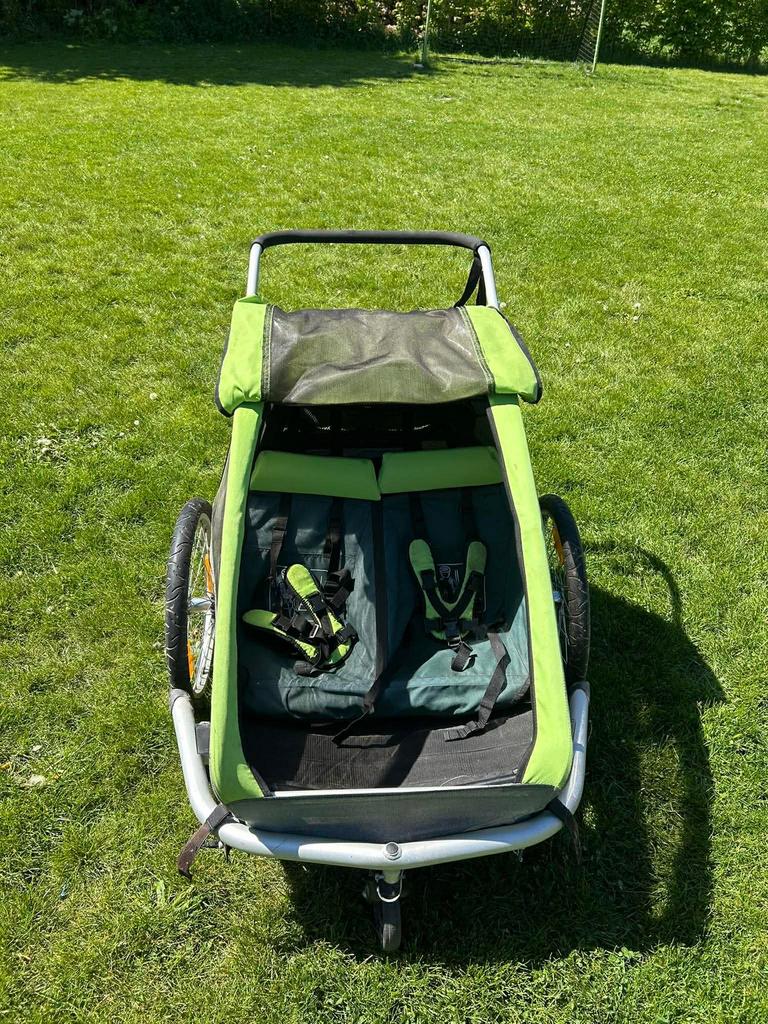 Multifunctionele Croozer 2 kids fietskar + buggy + jogger, Fietsen en Brommers, Ophalen, Gebruikt, Opvouwbaar, 20 tot 40 kg