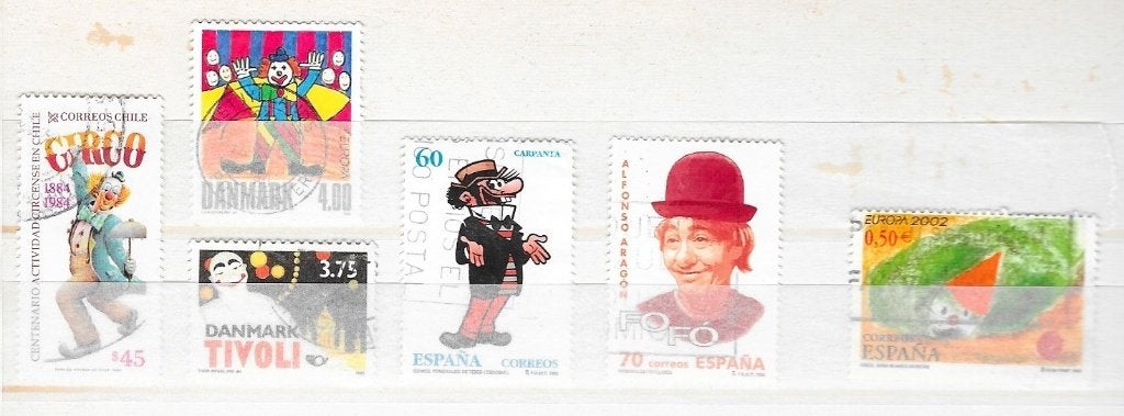 Timbres Cirque dan et esp 6t, Envoi