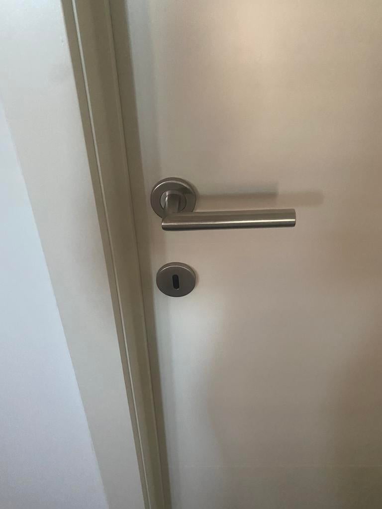Deurklink inox, Doe-het-zelf en Bouw, Ophalen, Zo goed als nieuw, Inox