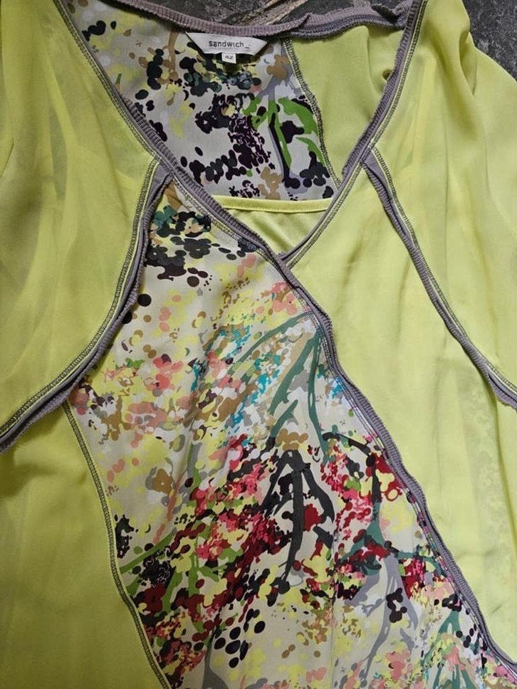 Mooie Zonnige zomerjurk SANDWICH T42, Kleding | Dames, Jurken, Zo goed als nieuw, Maat 42/44 (L), Verzenden