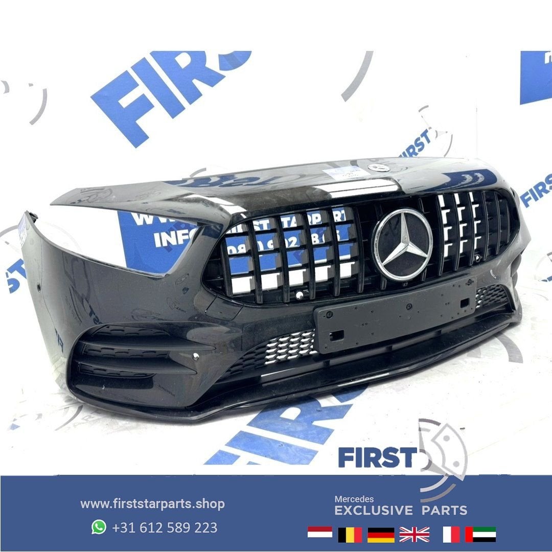 W177 AMG A35 VOORBUMPER A KLASSE 2022 BUMPER 35 ZWART COMPLE, Gebruikt, -, Voor, Ophalen of Verzenden
