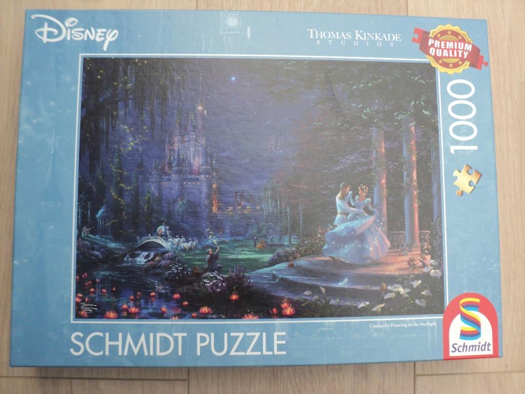 4 Thomas Kinkade Disney Schmidt puzzels, Ophalen, 500 t/m 1500 stukjes, Zo goed als nieuw, Legpuzzel