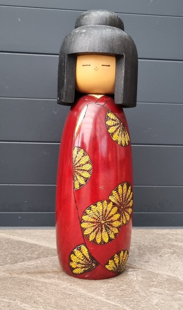 Kokeshi vintage rares de Shōden, Antiquités & Art, Enlèvement ou Envoi, Bois, Poupée, Multicolore