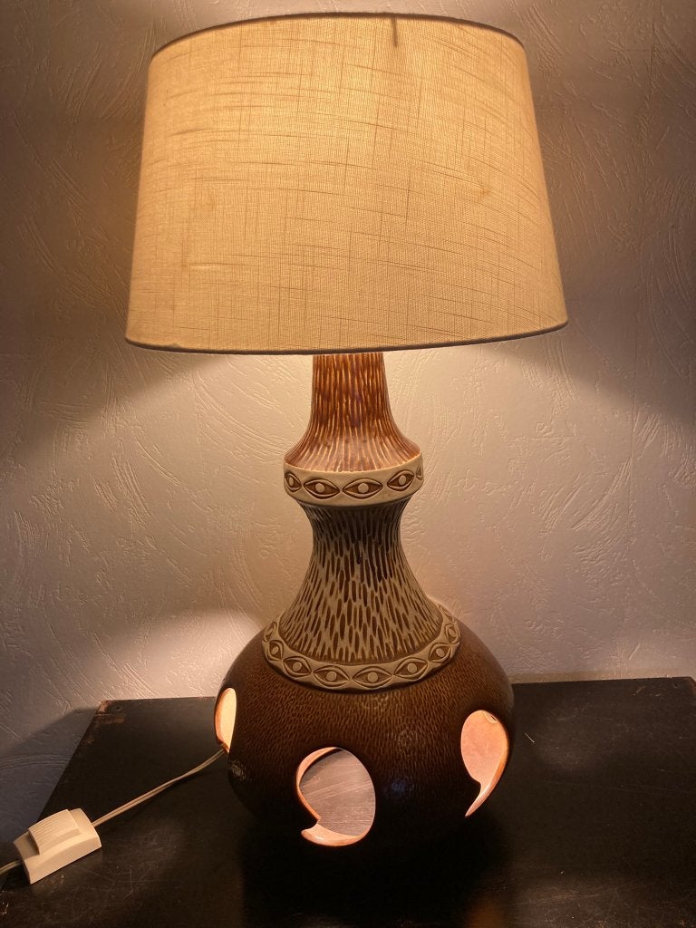 Vintage West-Duits Fat Lava Tafellamp 73cm (W. Germany), Ophalen of Verzenden, Zo goed als nieuw, 50 tot 75 cm