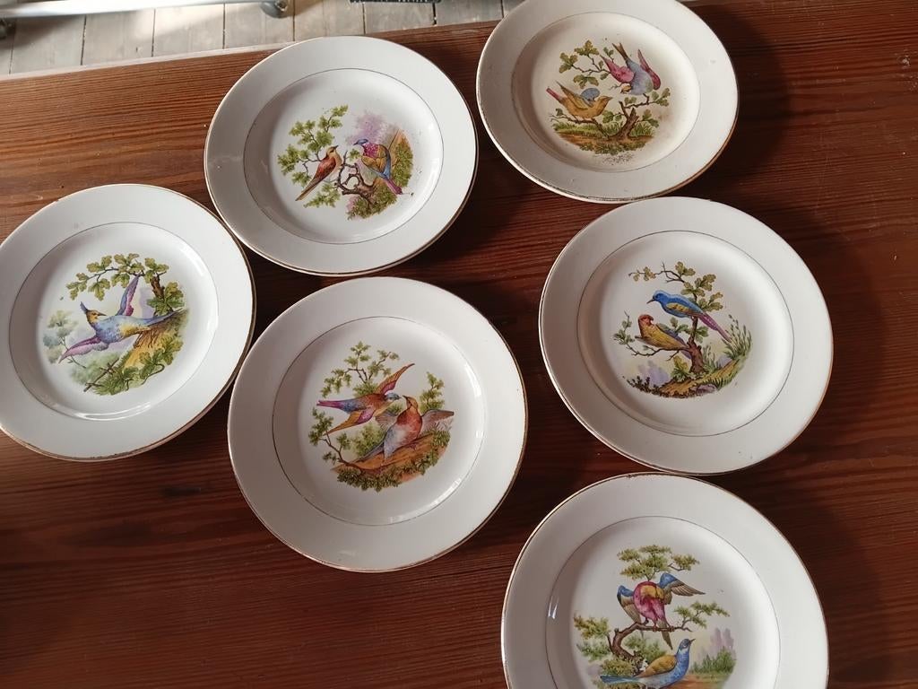 Lot de 6 assiettes vintage ST-Amand, Antiquités & Art, Antiquités | Services (vaisselle) complet, Enlèvement ou Envoi
