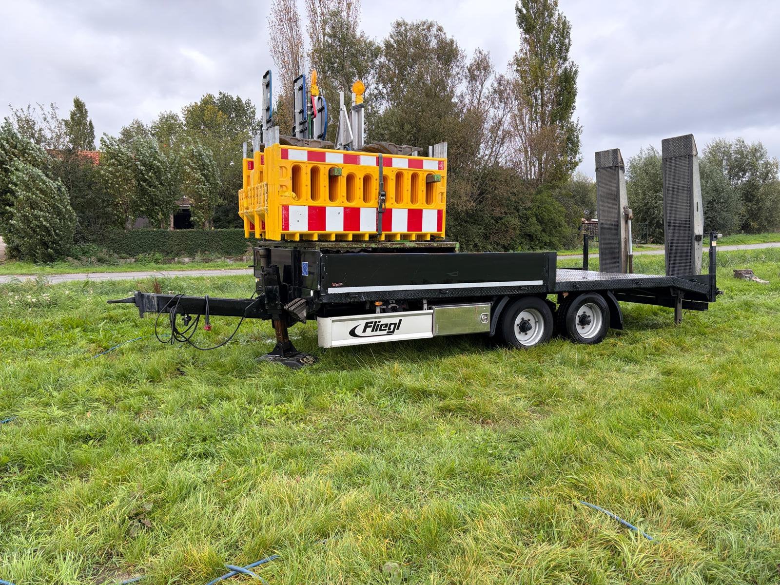 Dieplader tandem fliegl, Ophalen