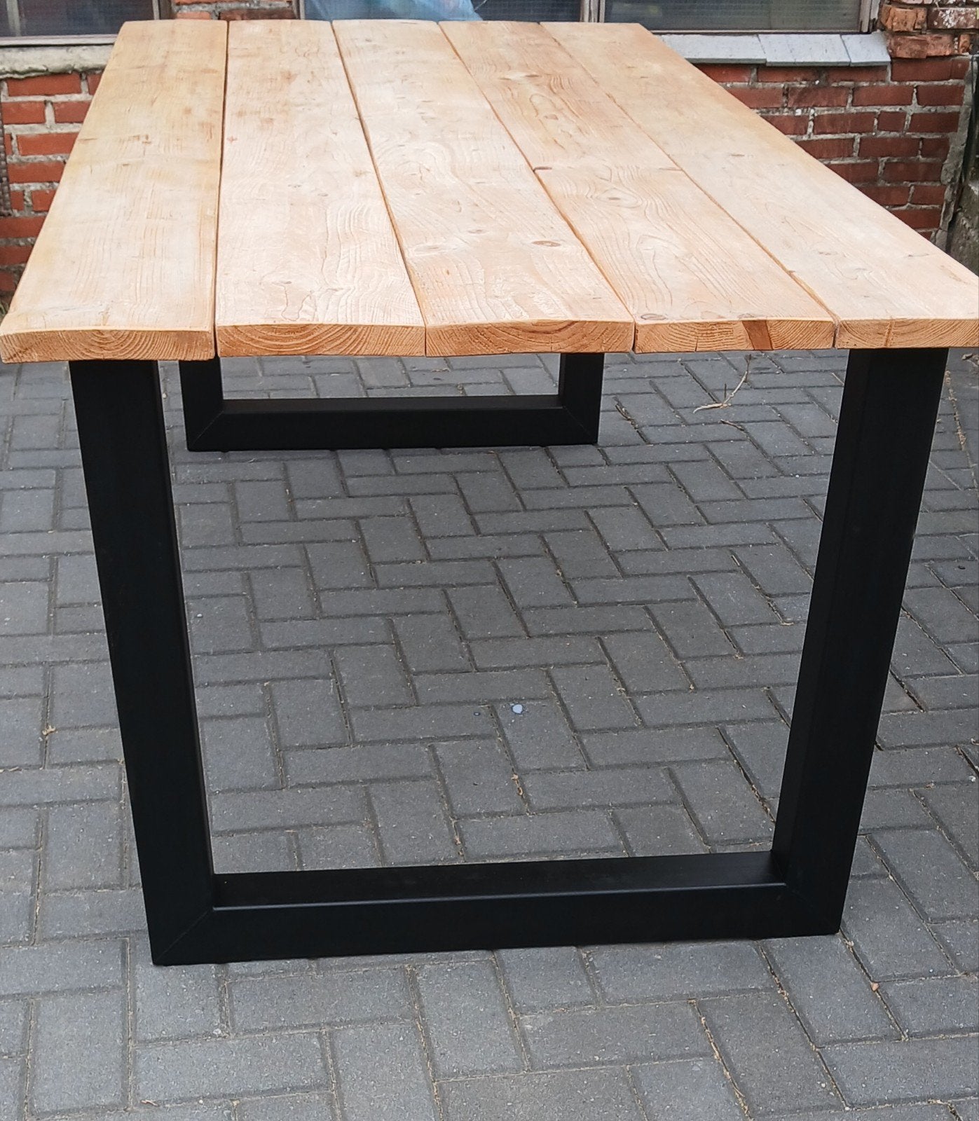 table à manger industrielle en bois 100 x 200, Enlèvement