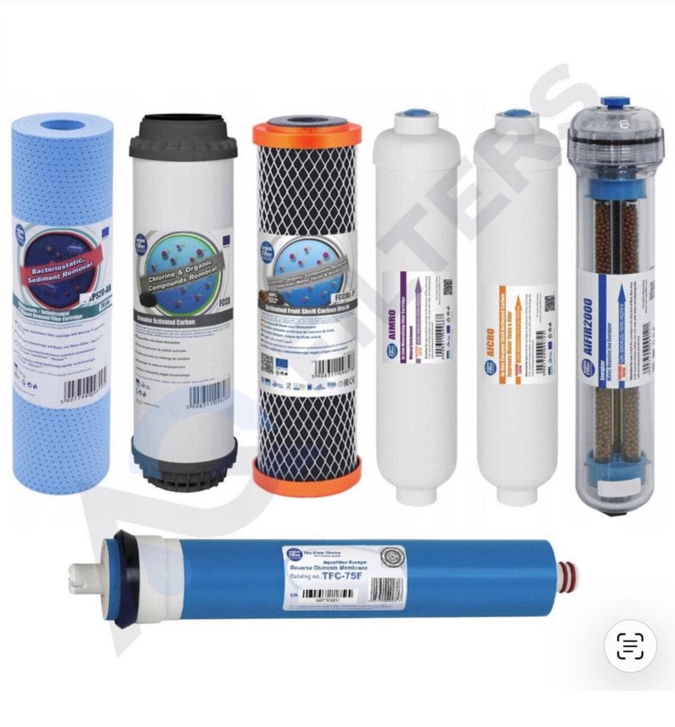 Aquafilter Osmose 7-stage nieuwe filters vervanging filter, Elektronische apparatuur, Waterontharders, Ophalen of Verzenden, Nieuw