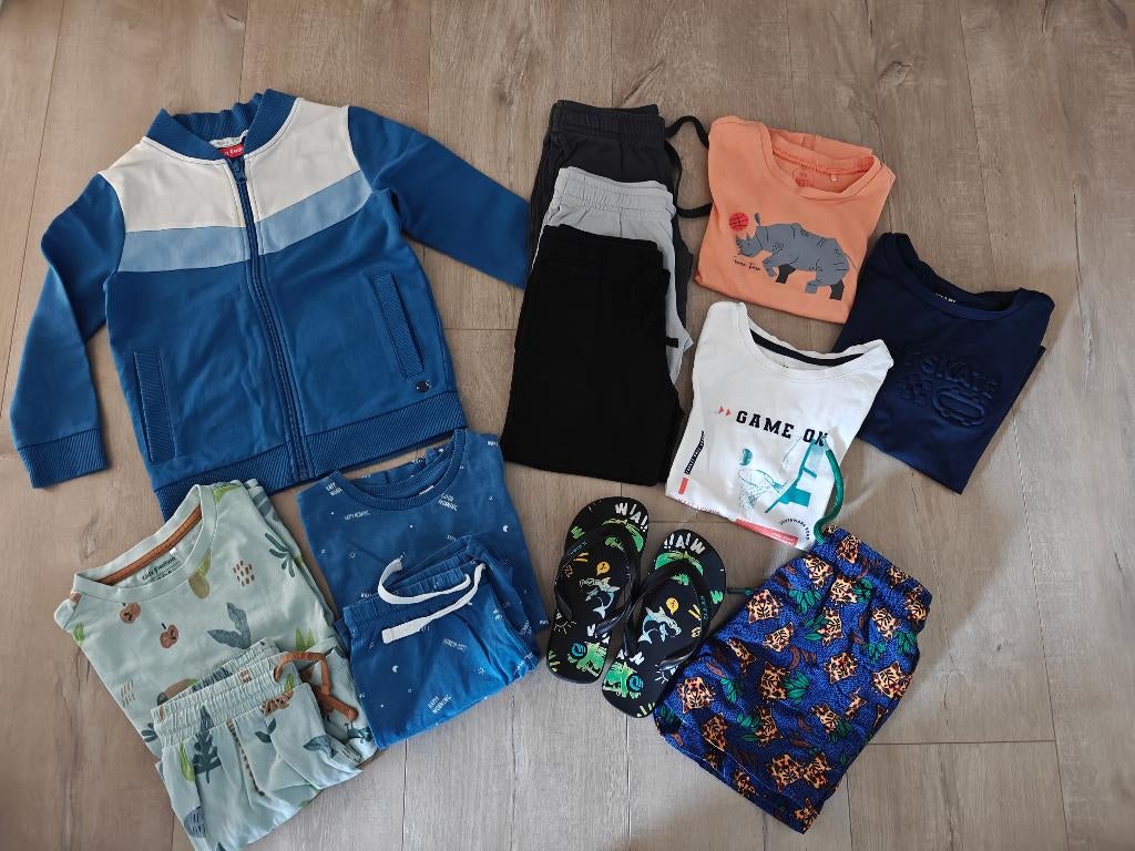 pakketje zomer jongen maat 104 - 11 stuks, Ophalen, Gebruikt, Jongen, Setje