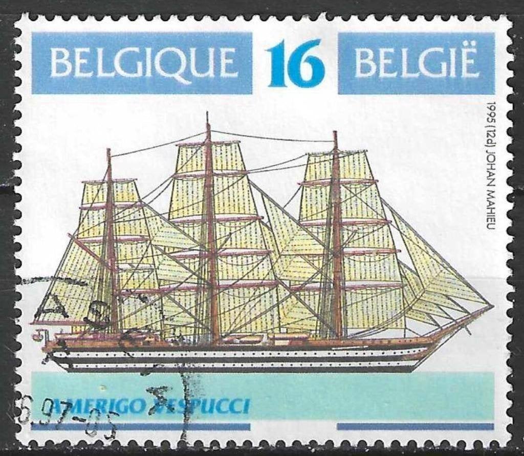 Belgie 1995 - Yvert/OBP 2611 - Amerigo Vespucci (ST), Postzegels en Munten, Postzegels | Europa | België, Gestempeld, Scheepvaart