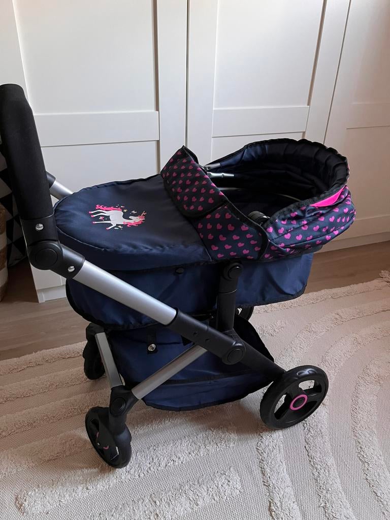 Poppenwagen Bayer blauw en roze, Kinderen en Baby's, Ophalen, Zo goed als nieuw