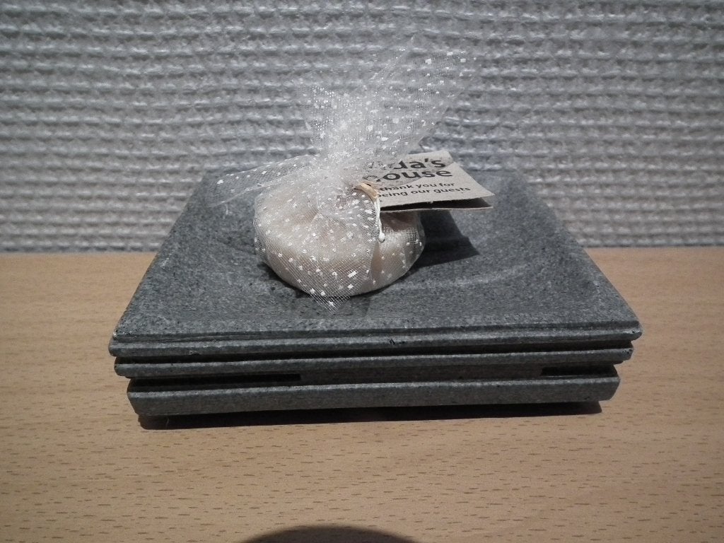 Grijze zeepschaal (11 x 8,5 x 3 cm) nieuw, Verzenden, Overige merken, Nieuw, Zeepdispenser/zeepbakje
