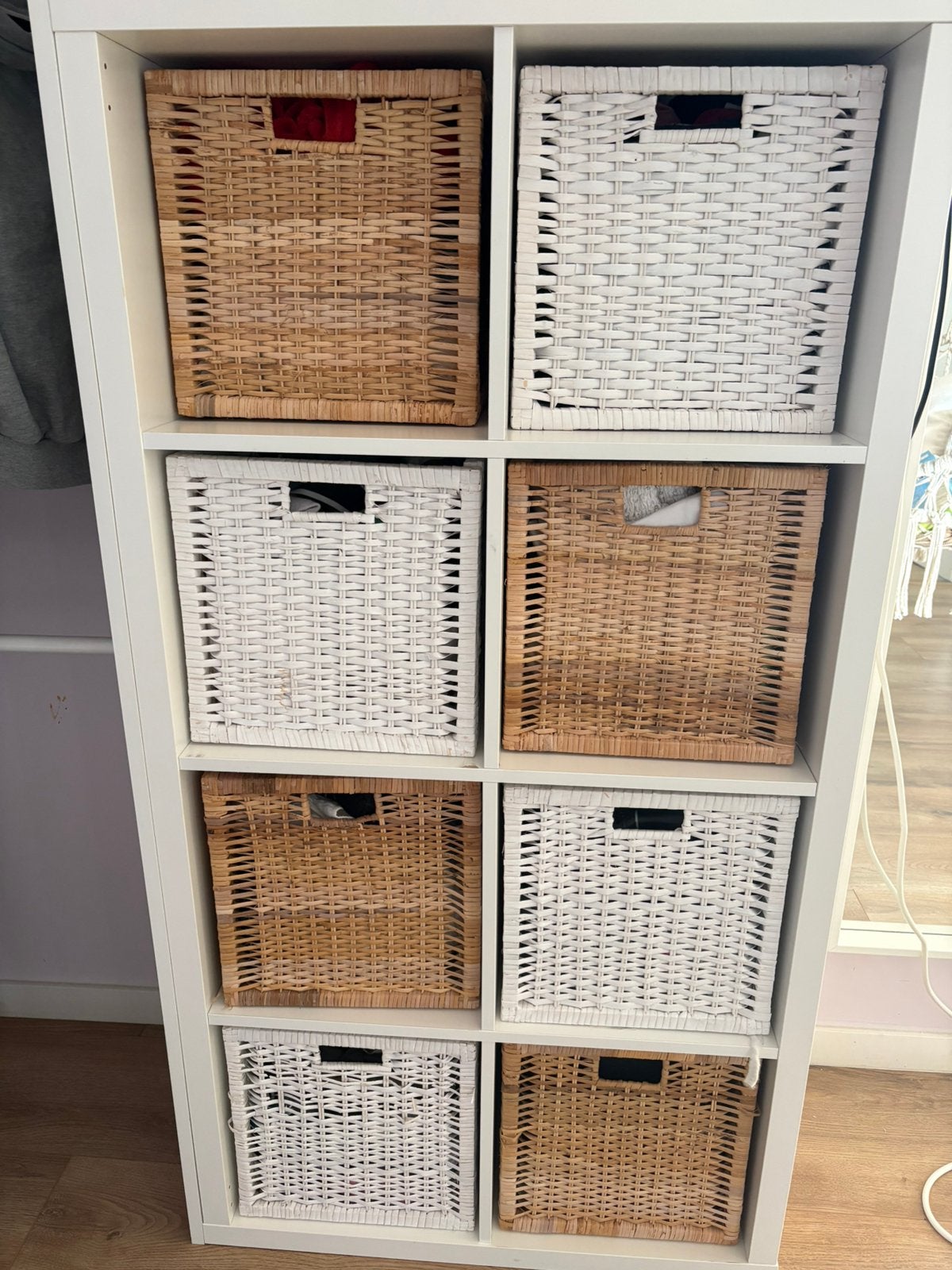 Kallax Ikea 77x147 cm met Branas-manden, rotan, Huis en Inrichting, Ophalen, Gebruikt