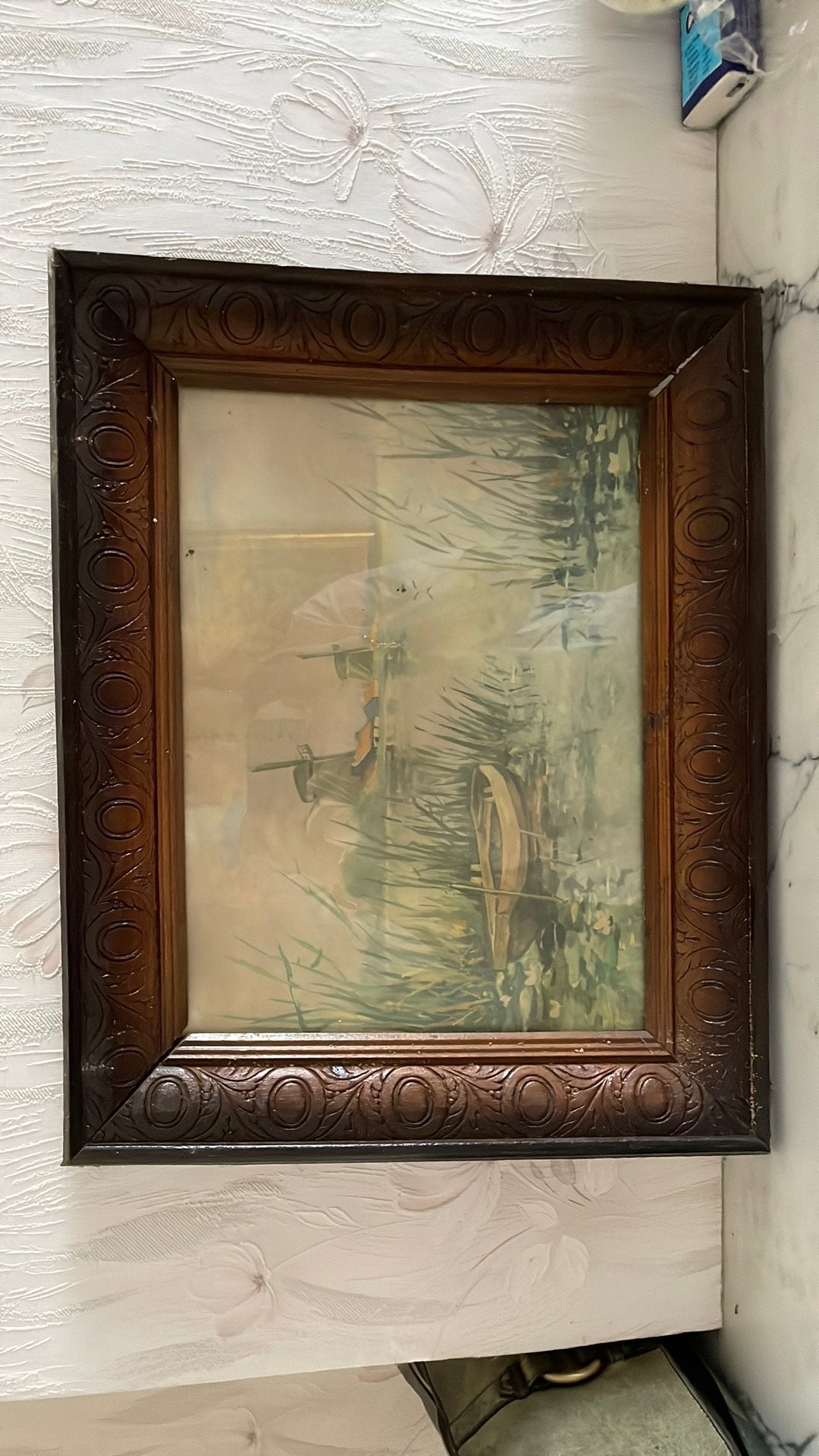 Prachtig antiek Hollands polderlandschap  (ca. 1900), Ophalen, Klassiek, Aquarel