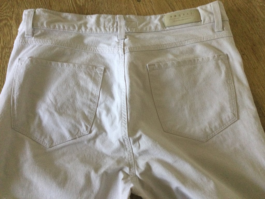 Damesbroek jeans model, Beige, Maat 42/44 (L), Ophalen of Verzenden, Zo goed als nieuw