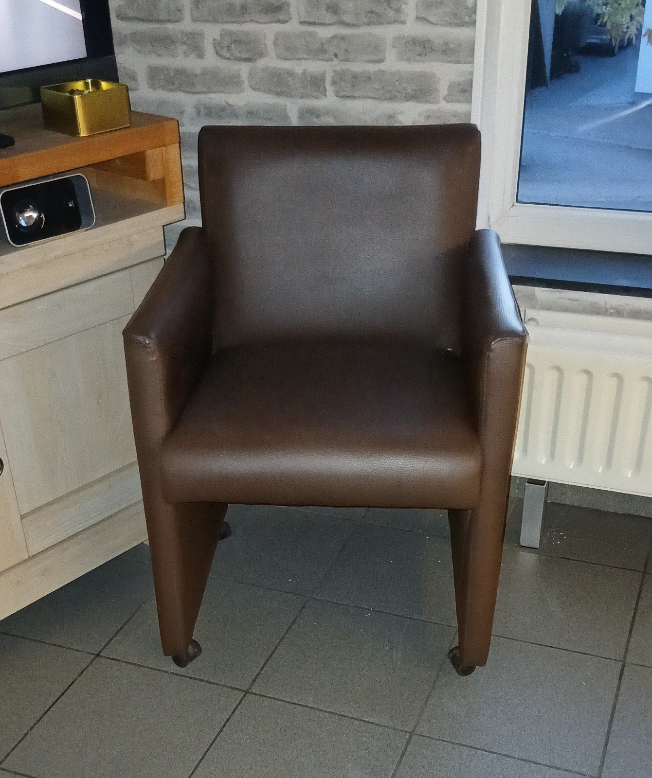 Stoelen/zetels, Ophalen, Bruin, Leer, Zo goed als nieuw