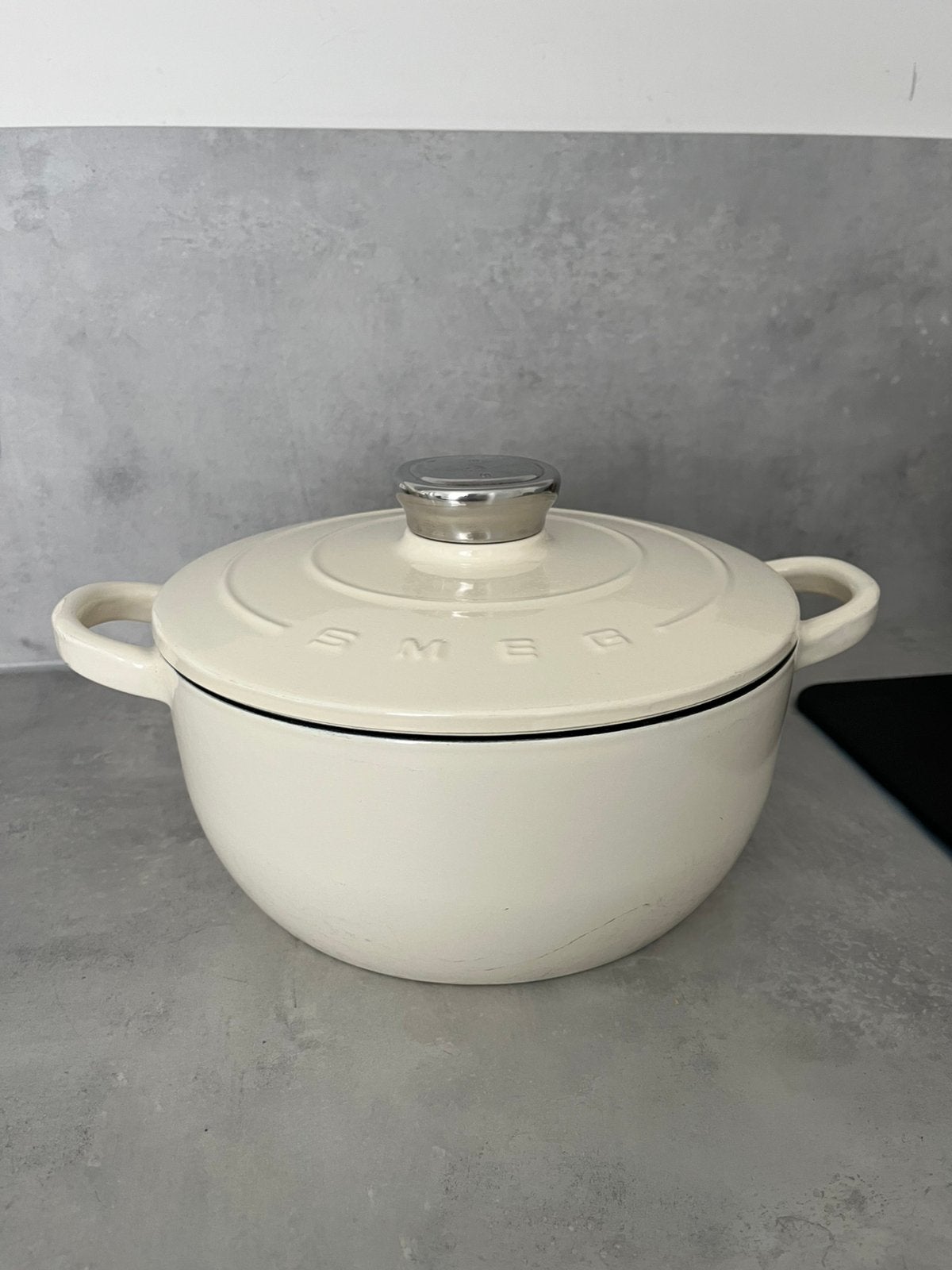 SMEG gietijzern kookpot, Enlèvement, Comme neuf