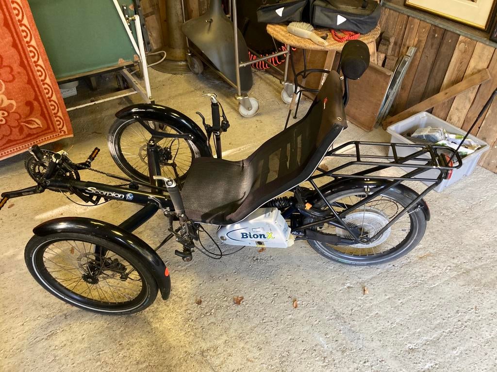 Trike hp velotechnik scorpion fx , met bionx motor, Fietsen en Brommers, Ophalen, Gebruikt