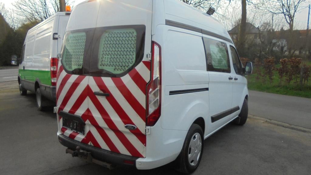 FORD TRANSIT CUSTOM L1H2 - 130 PK - AIRCO - CRUISE - GARANTI, Stof, Euro 6, 4 cilinders, 2500 kg