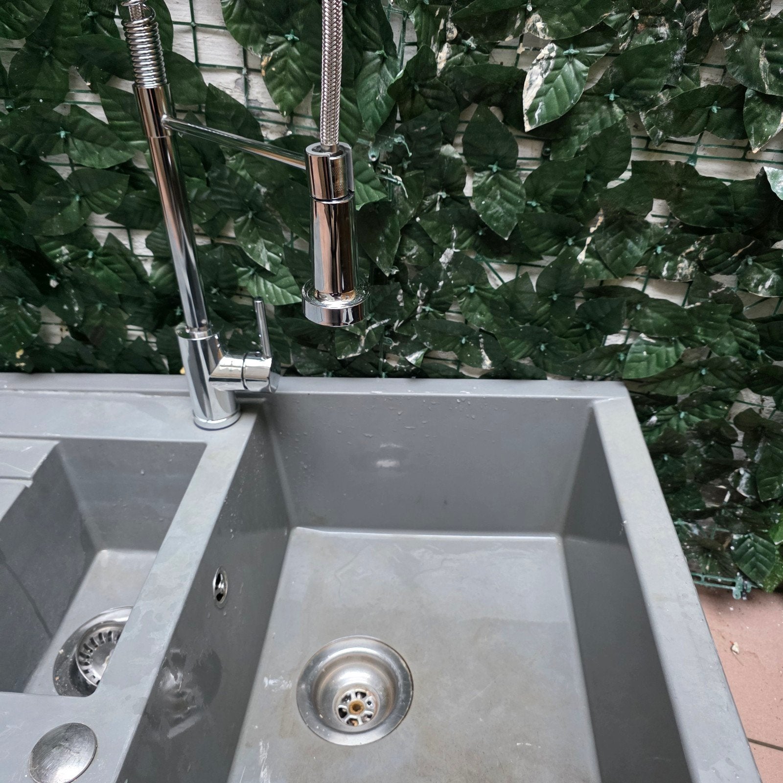 Granieten Spoelbak 1,5 Bak + Springveerkraan Nieuw & Afvoer, Huis en Inrichting, Keuken | Keukenelementen, Nieuw, 100 tot 150 cm
