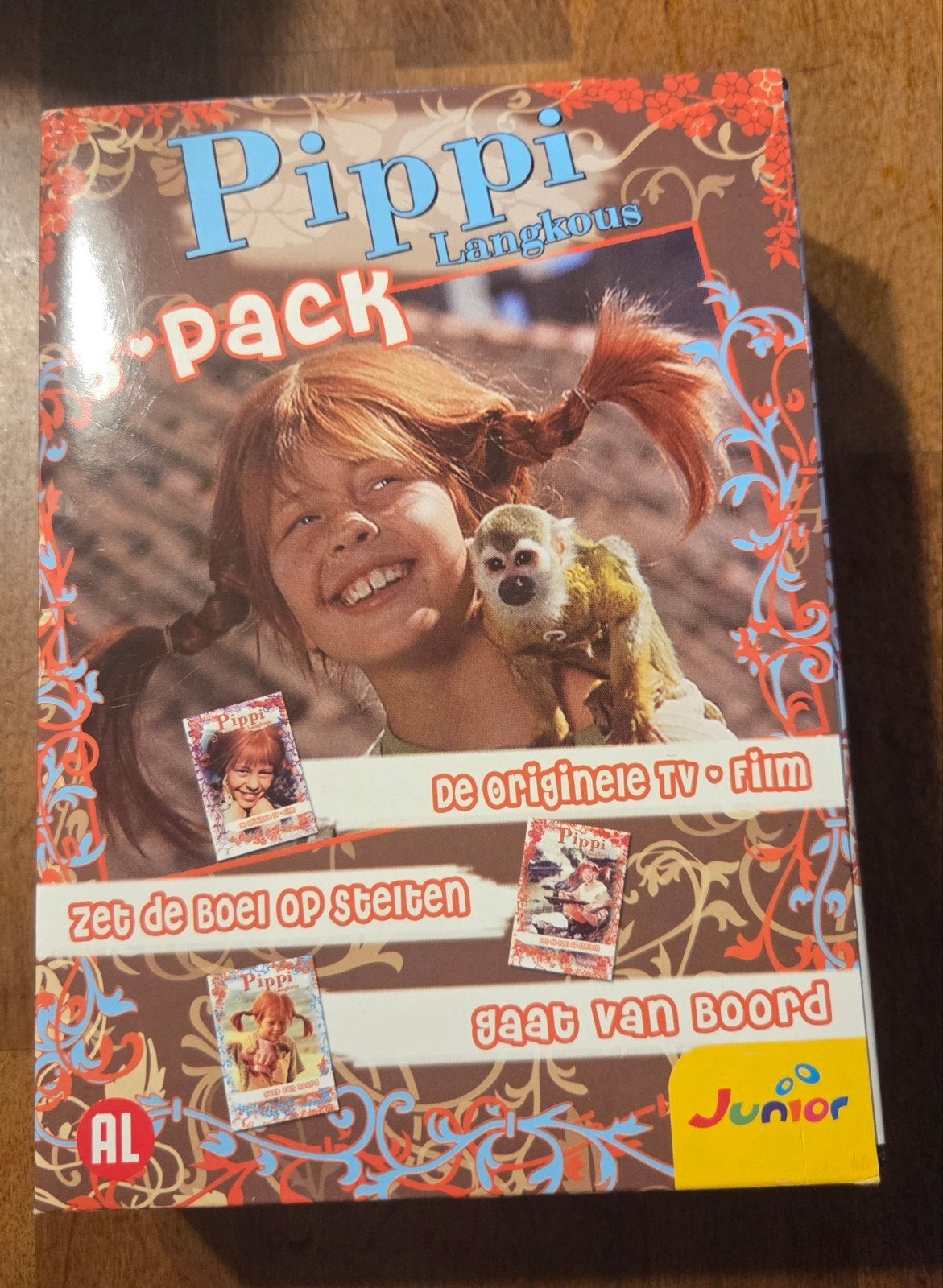 Pippi Langkous  -  3-pack DVD Boxset, Cd's en Dvd's, Dvd's | Tv en Series, Zo goed als nieuw, Boxset, Alle leeftijden, Ophalen of Verzenden