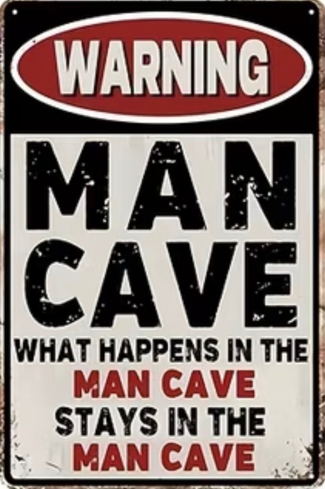 Panneau en bois Warning Mancave 2 rétro vintage Mancave, Collections, Marques & Objets publicitaires, Neuf, Panneau publicitaire