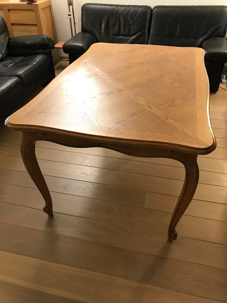 Uitschuifbare tafel / eettafel in eik, Huis en Inrichting, Tafels | Eettafels, Ophalen, Eikenhout, 50 tot 100 cm, Zo goed als nieuw