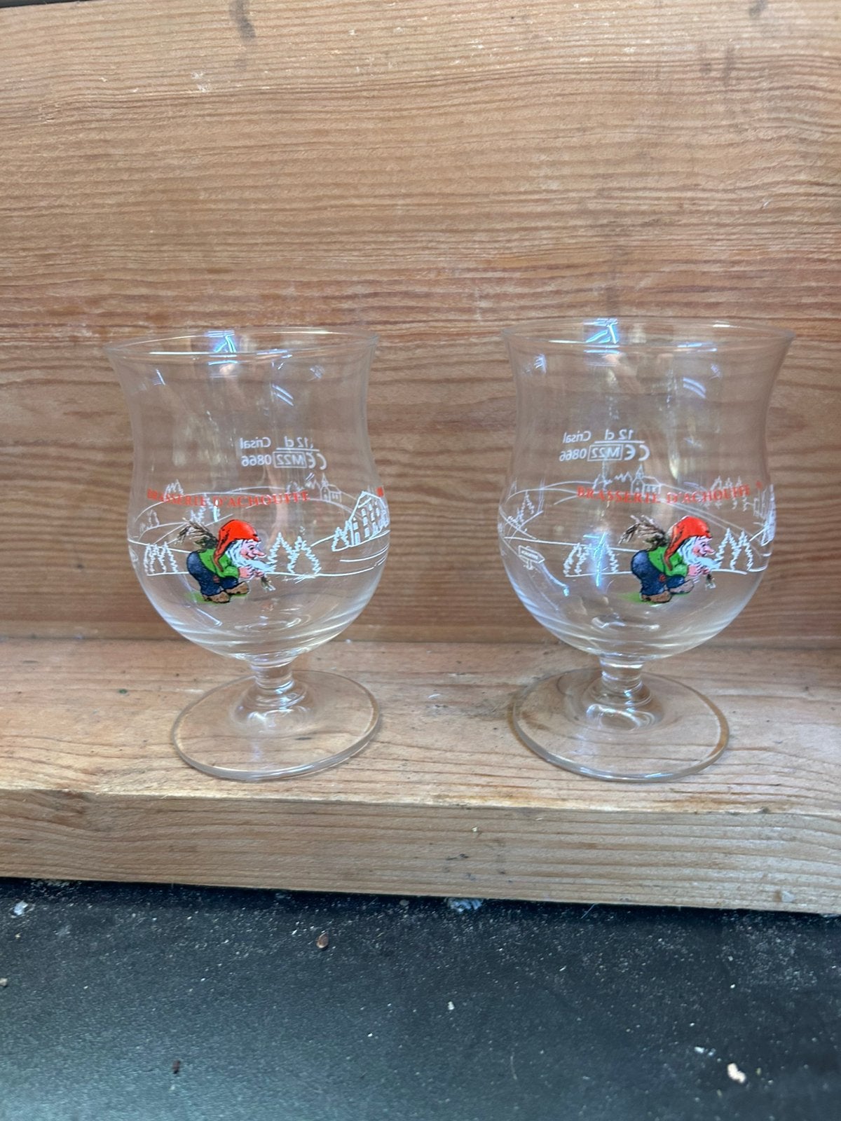 Petits verres La Chouffe, Enlèvement ou Envoi, Comme neuf, Verre ou Verres