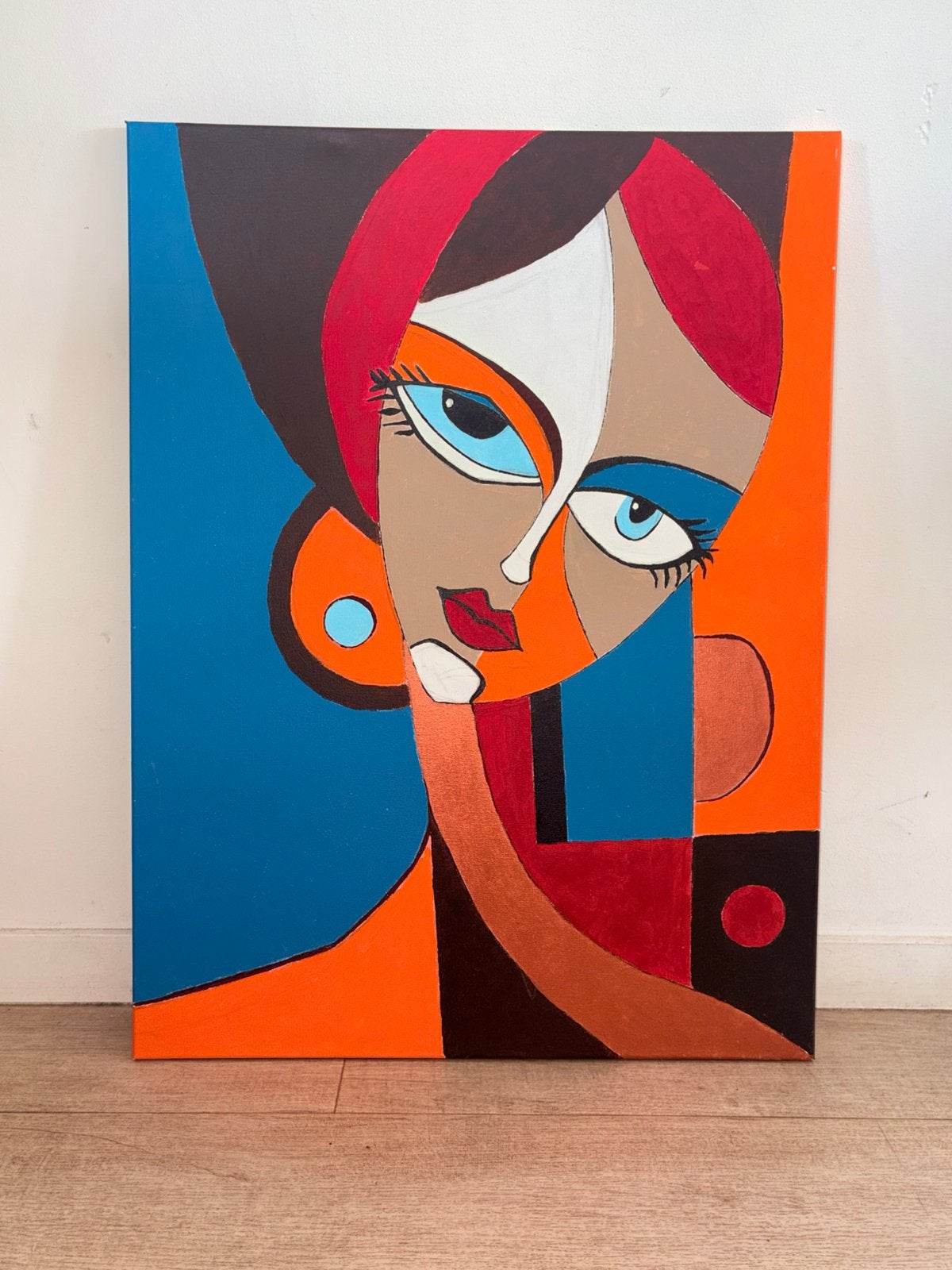 Peinture abstraite peinte à la main par Peter Bidan —80x60cm, Enlèvement ou Envoi