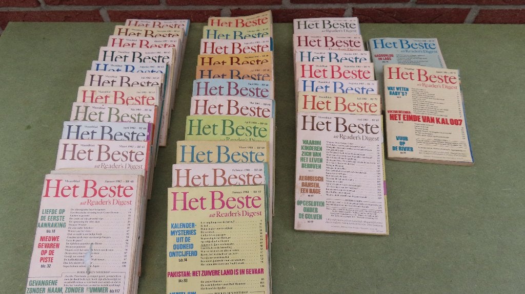 Reader's Digest maandblad Het Beste, Boeken, Ophalen, Gelezen