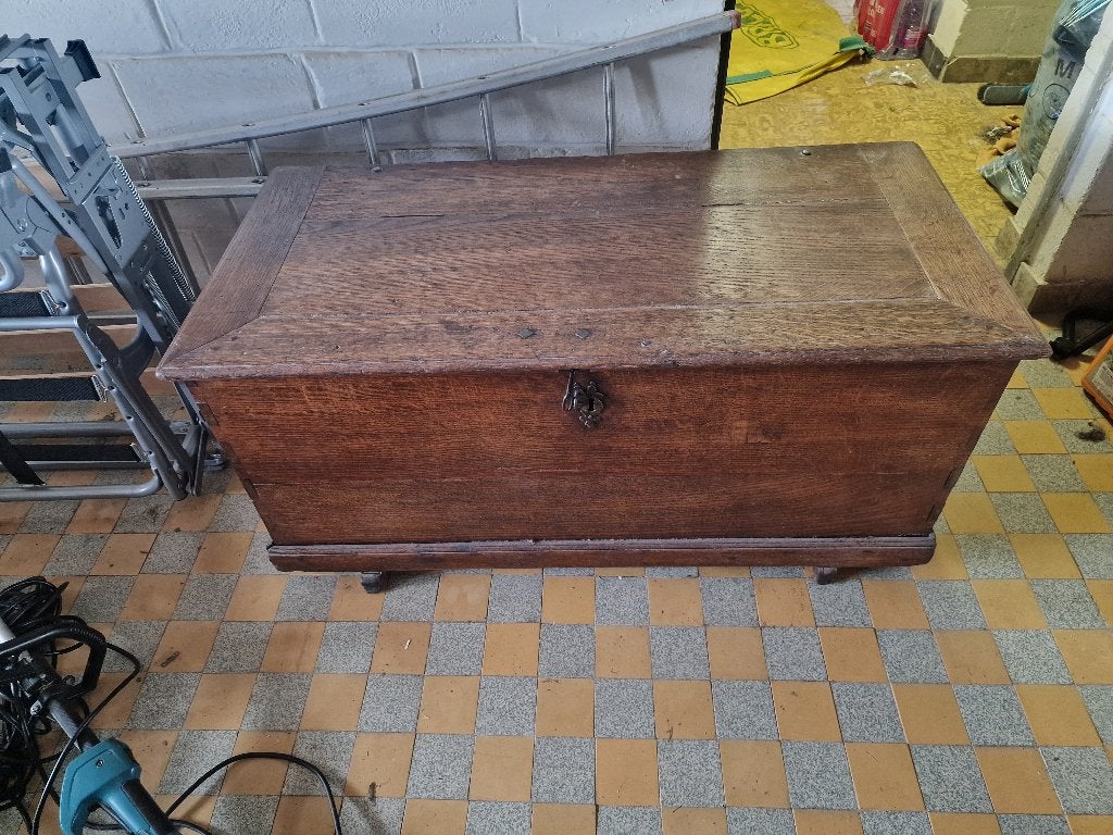 Coffre en chêne, Maison & Meubles, Accessoires pour la Maison | Coffres, 100 à 150 cm, Enlèvement, Utilisé, Chêne