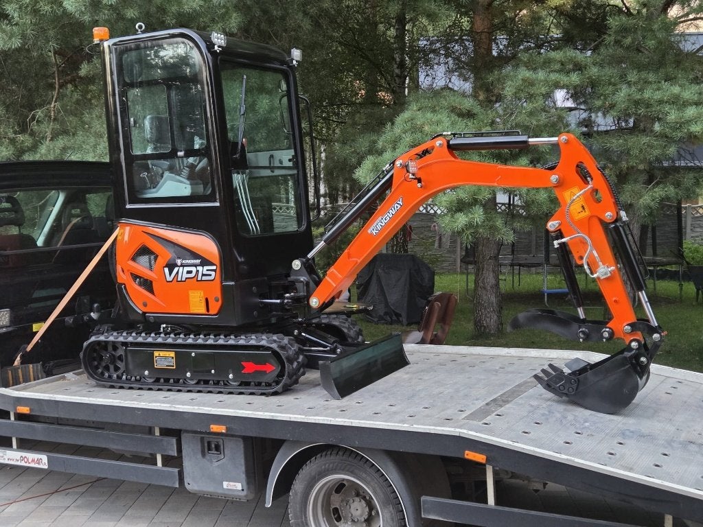 Minigraafmachine Kingway VIP15 joysticks GRATIS LEVERING, Zakelijke goederen, Machines en Bouw | Kranen en Graafmachines, Verzenden