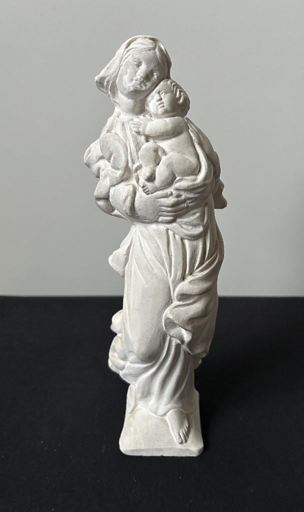 Statue de Marie avec Jésus - 24 cm - plâtre, Enlèvement ou Envoi