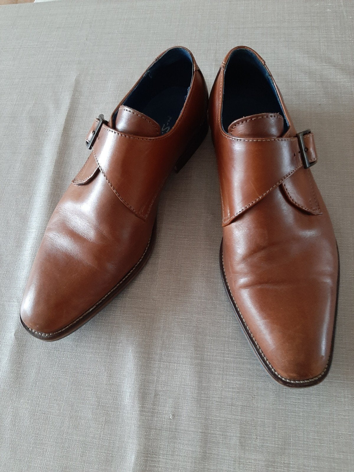 te koop: leren heren schoenen cognac kleur, Vêtements | Hommes, Chaussures, Per Signori, Enlèvement ou Envoi, Brun, Porté