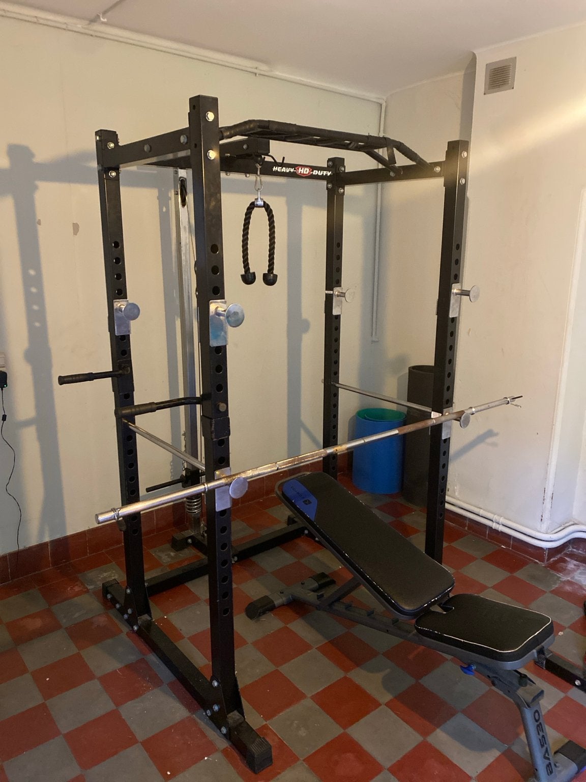 Complete homegym – Power Rack + kabelsysteem, Ophalen, Gebruikt