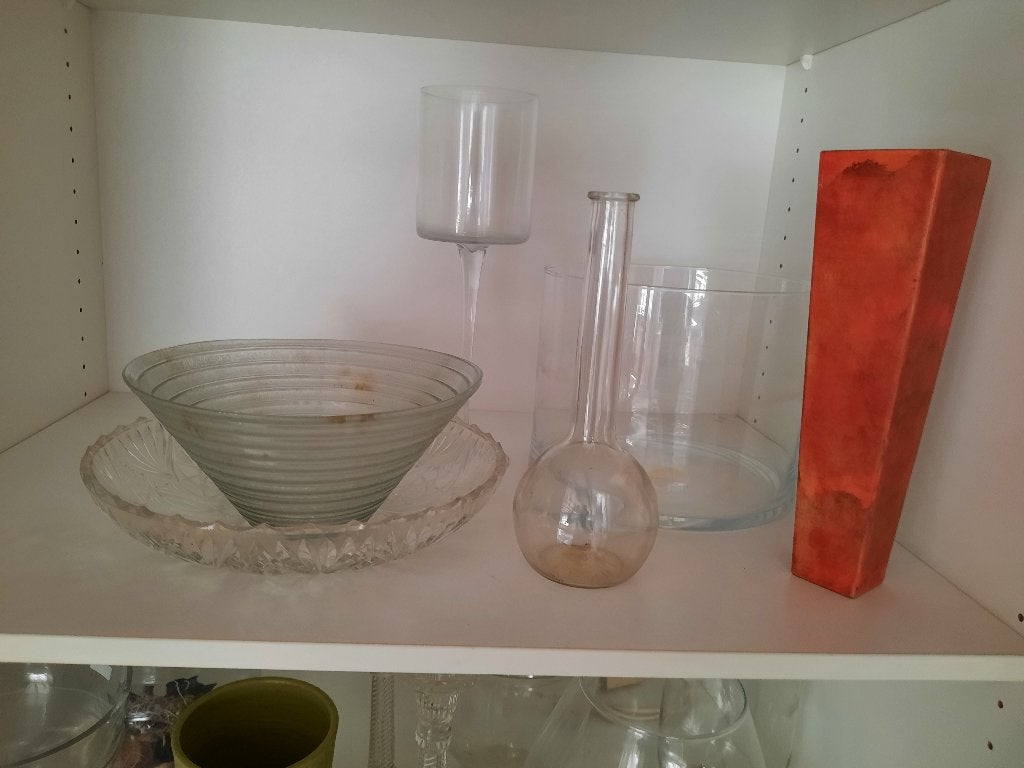 vazen, Huis en Inrichting, Woonaccessoires | Vazen, Ophalen, Gebruikt, Overige kleuren, Glas