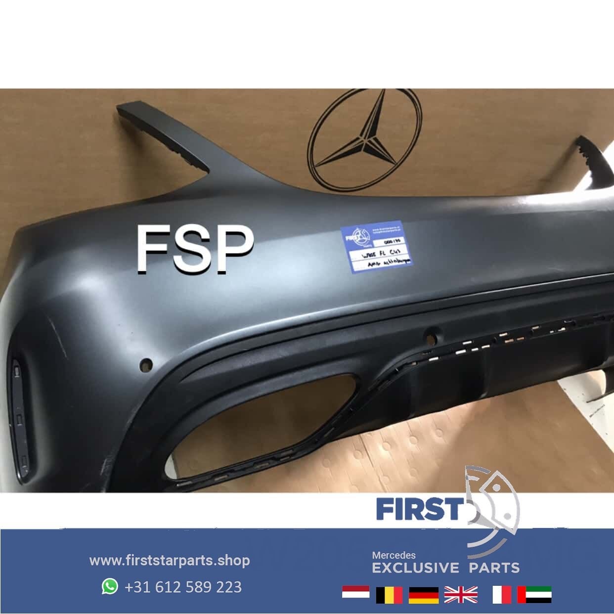 W205 S205 FACELIFT C43 AMG ACHTERBUMPER + DIFFUSER ORIGINEEL, Arrière, Utilisé, -, -