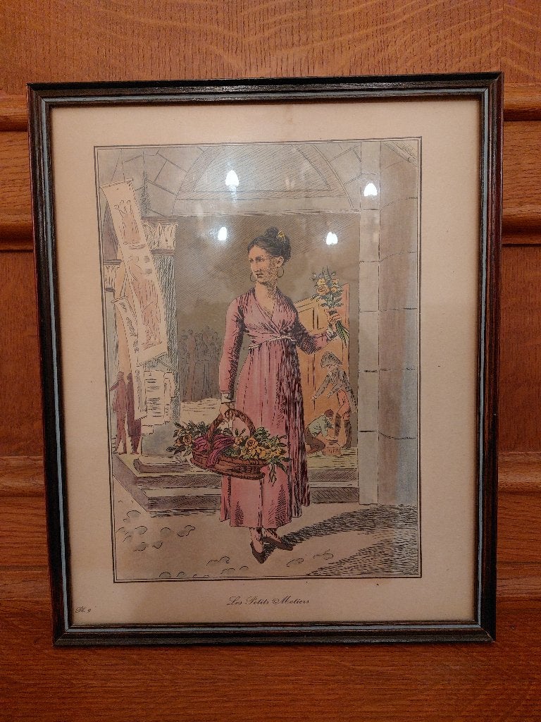 Schilderij petits métiers de Paris, Ophalen, Portret of Personen, Klassiek, Papier