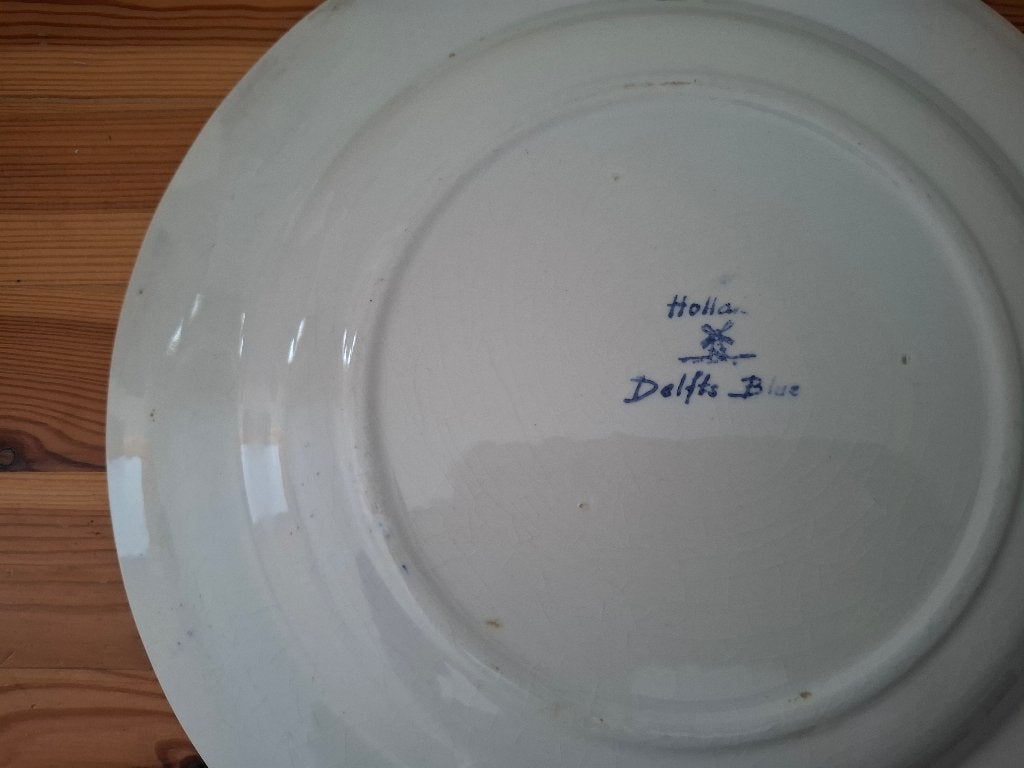 Set van 4 borden delfts blauw, vier seizoenen, Antiek en Kunst, Ophalen
