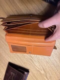 FrancescoBiasia lederen portefeuille, Overige merken, Gebruikt, Oranje, Ophalen of Verzenden