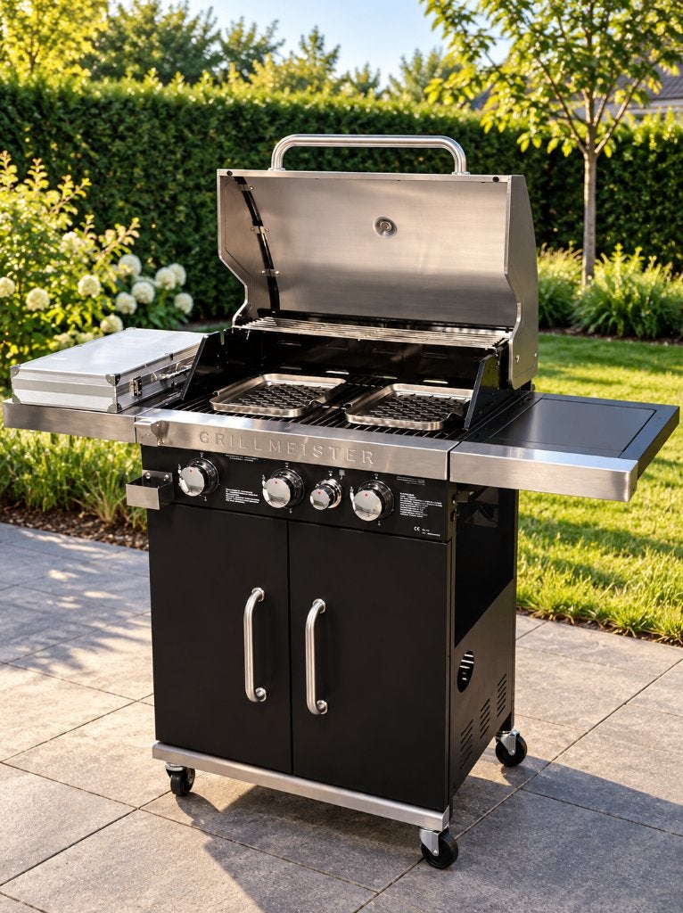 6-pits gasbarbecue + zijbrander — NIEUW!, Ophalen, Nieuw, Grillmeister