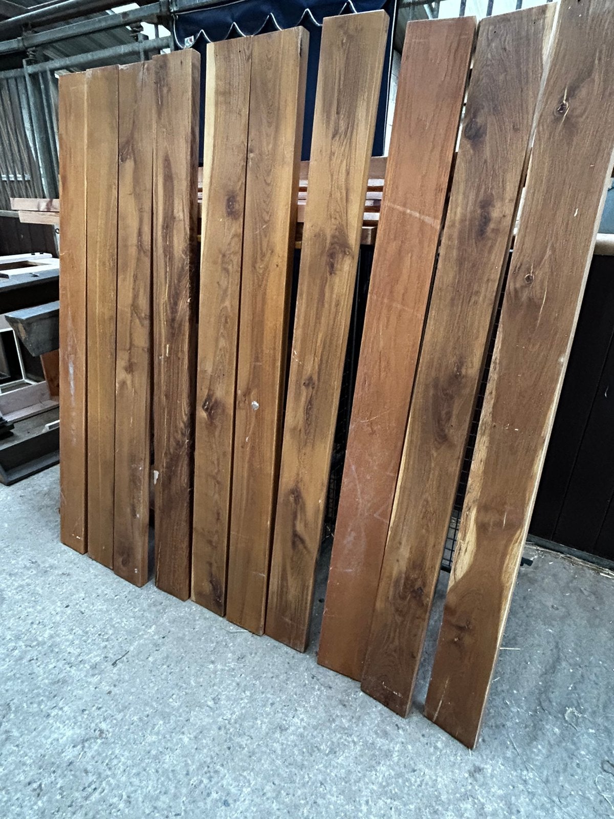 Planche chêne (10pieces) 190/16cm épaisseur 3,8cm rabotées, Ophalen, Zo goed als nieuw, Eiken, Plank