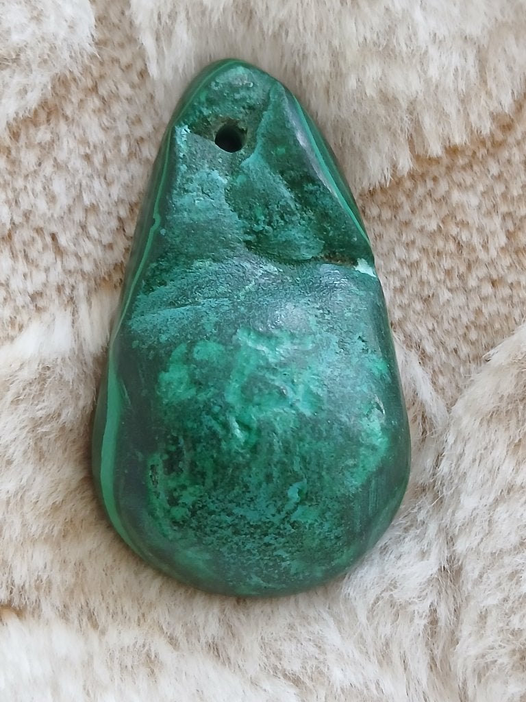 Pendentif en Malachite, Enlèvement ou Envoi, Comme neuf, Vert
