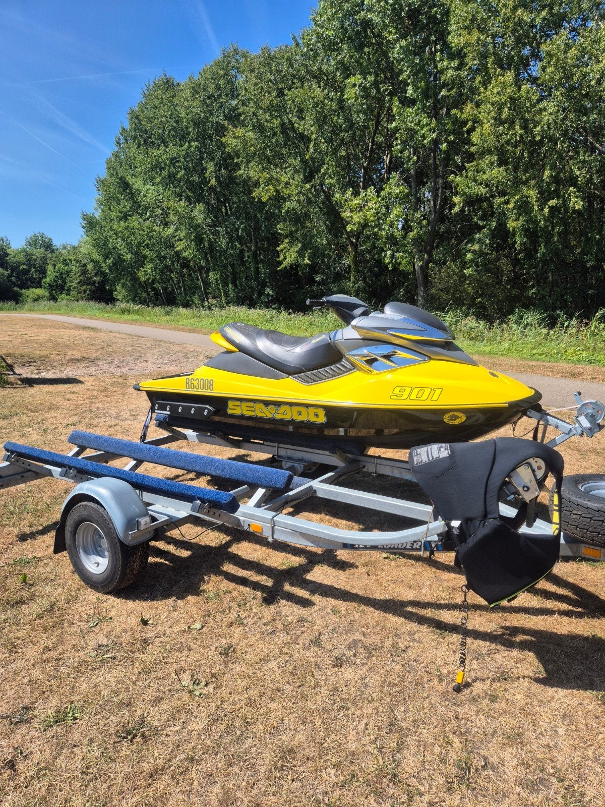 sea doo rxp 215 met dubbele trailer ongeremd, Watersport en Boten, Ophalen