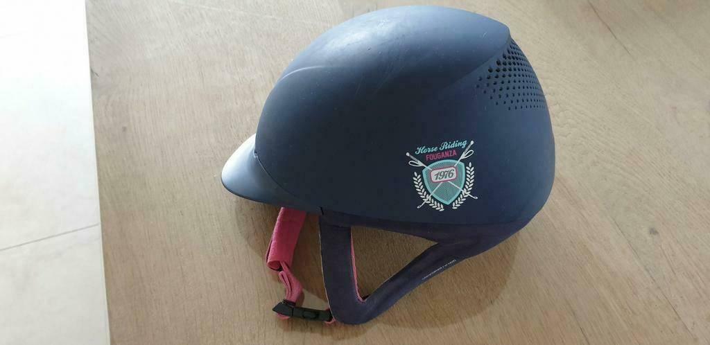 Paardrijhelm kind blauw, Enlèvement ou Envoi, Utilisé, Enfants