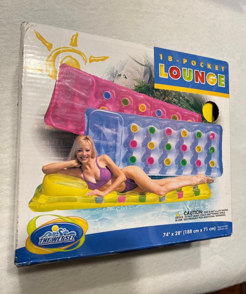 INTEX 18 pocket lounge zwembad float vlot drijvend bed mat, Tuin en Terras, Zwembad-toebehoren, Nieuw, Ophalen of Verzenden