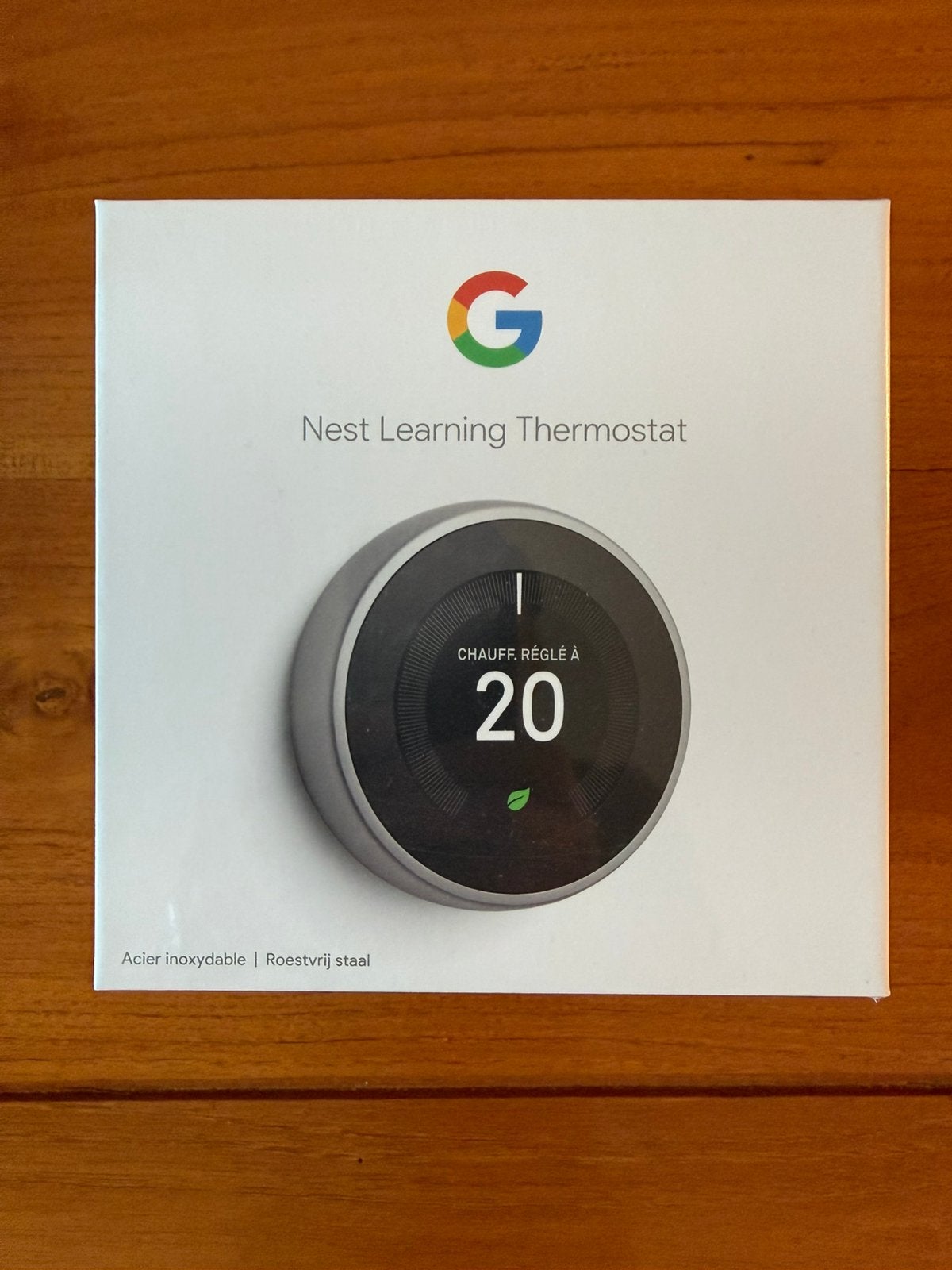 Google Nest learning thermostat V3 en acier inoxydable, Doe-het-zelf en Bouw, Ophalen, Zo goed als nieuw